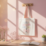 Tote bag brodé à la main ** حقيبة توطباك قماشية بتطريز يدوي فاخر