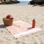 فوطة البحر "سمبل" التقليدية: أناقة البساطة ودفء الطبيعة من حرفة "الدرازة" في آسفي / Serviette de plage