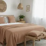 غطاء سرير2/3 "الدفء الأصيل" – تحفة من الصوف الطبيعي بألوان الأرض / Couvre-lit traditionnel