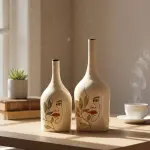 Duo de bouteille avec une décoration artistique ** قرعتان بزواق تشكيلي