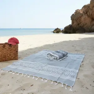 فوطة شاطئ "تراث آسفي" – إبداع "الدرازة" بلمسة "زواق" فاخر/ Serviette de plage