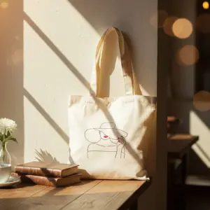 Tote bag brodé à la main ** حقيبة توطباك قماشية بتطريز يدوي فاخر