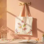 Tote bag brodé à la main ** حقيبة توطباك قماشية بتطريز يدوي فاخر