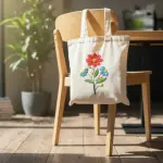 Tote bag brodé à la main ** حقيبة توطباك قماشية بتطريز يدوي فاخر