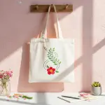 Tote bag brodé à la main ** حقيبة توطباك قماشية بتطريز يدوي فاخر