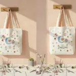 Tote bag brodé à la main ** حقيبة توطباك قماشية بتطريز يدوي فاخر